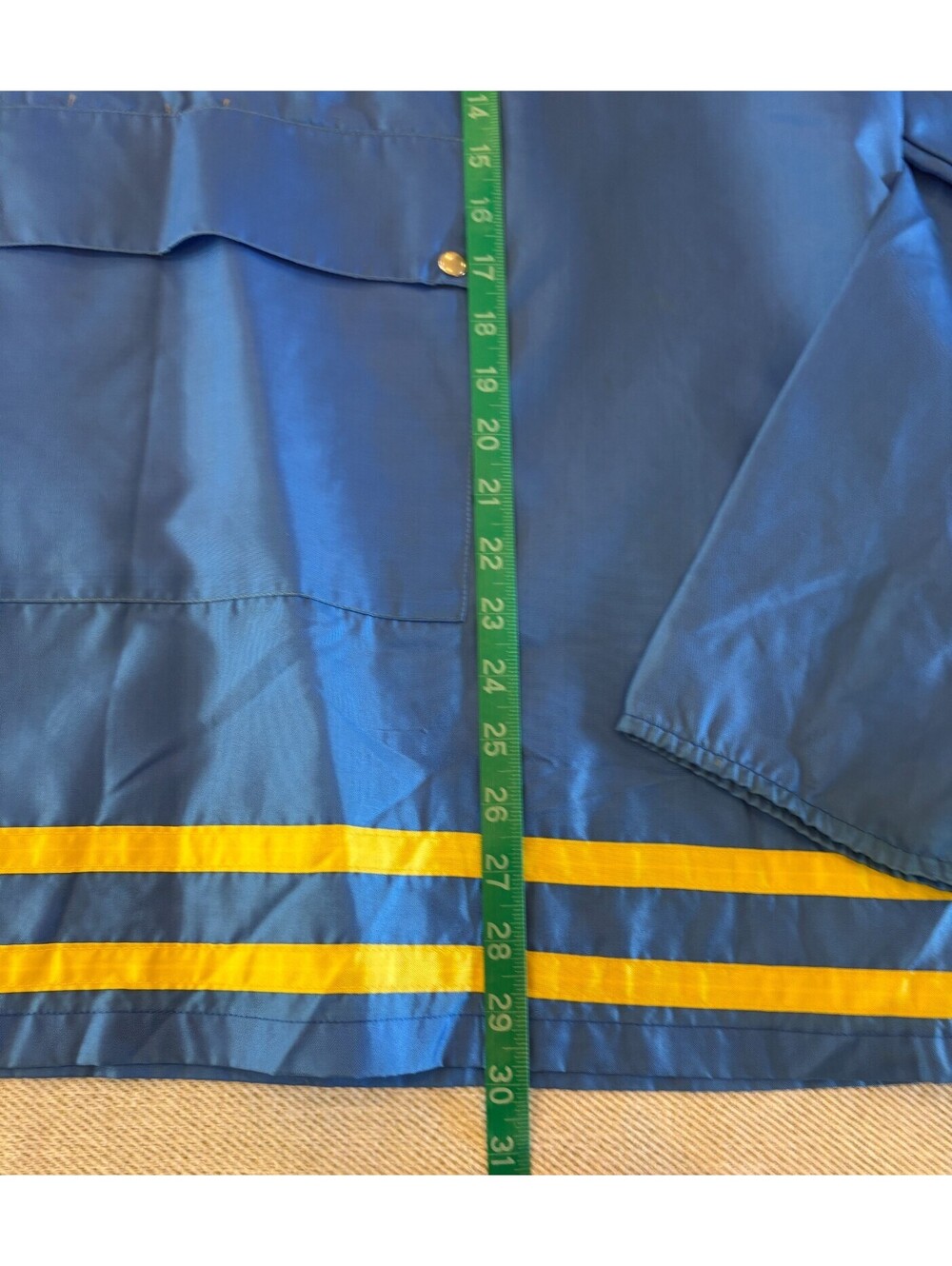 Vintage 60s Catalina Surfers Nylon Surf Windbreaker Pullover Smock Blue Yellow L - Picture 2 of 10